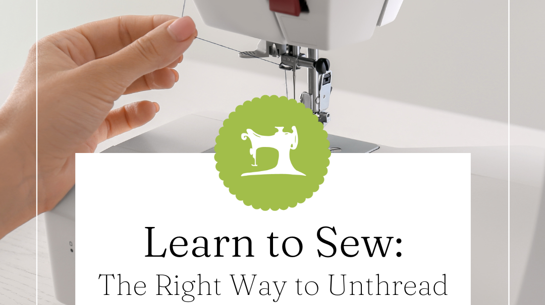 Unthreading sewing machine
