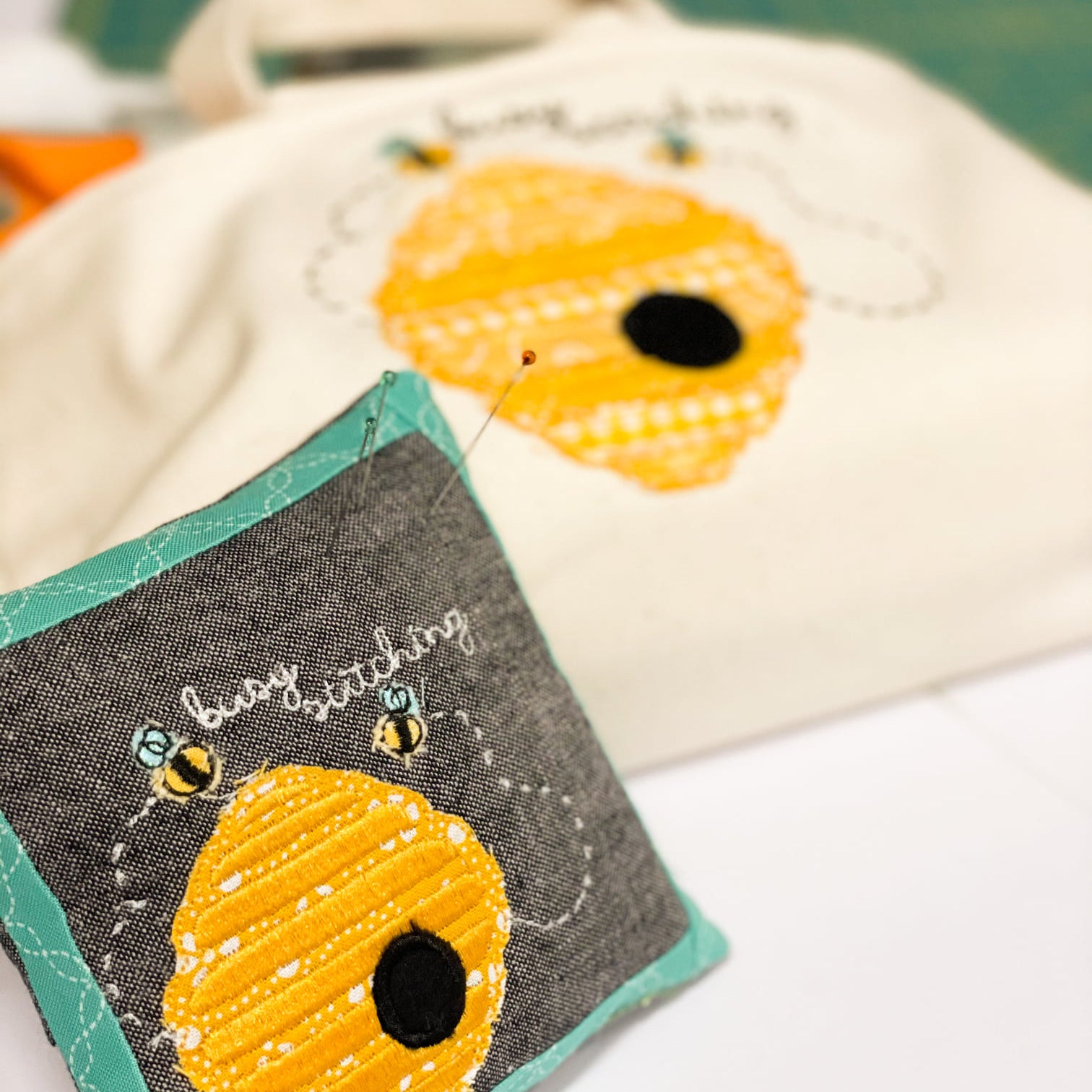 Busy Stitching Machine Embroidery