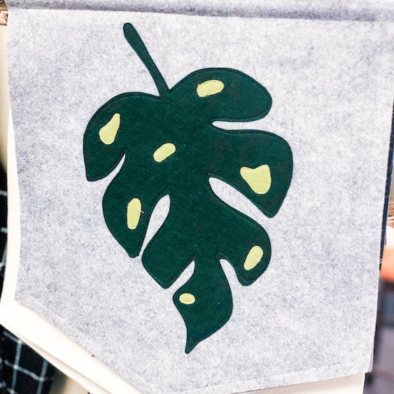 Tropical Leaf Felt Pennant