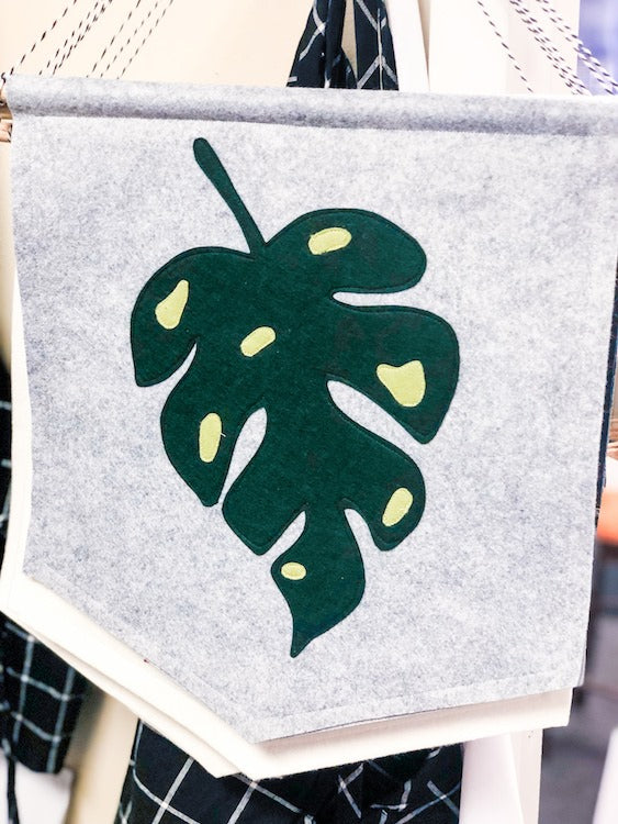 Tropical Leaf Felt Pennant
