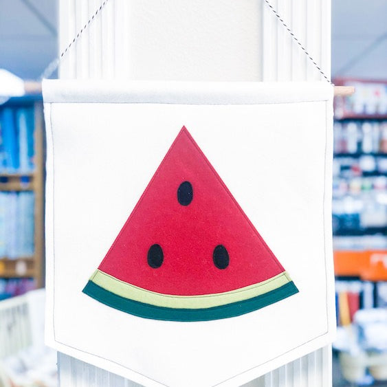 Watermelon Felt Pennant