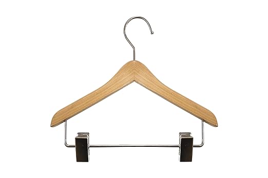 6 inch wood hanger with clips