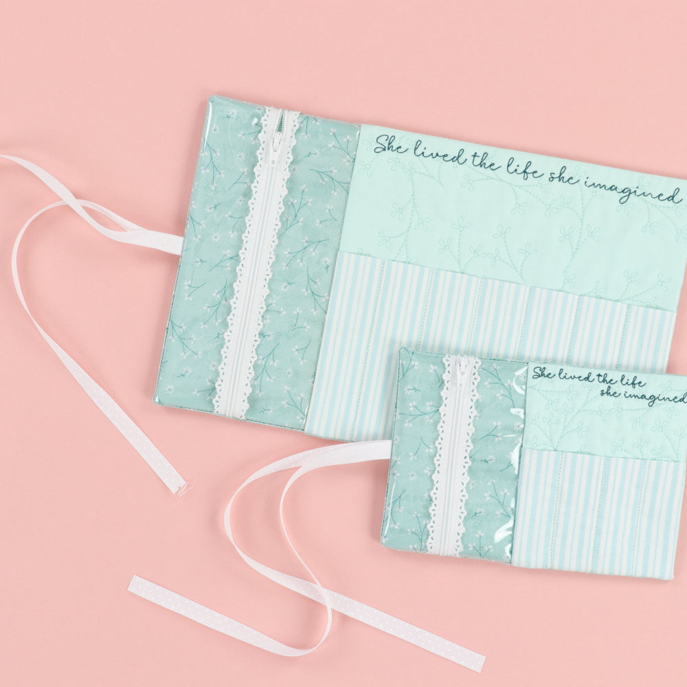 Kimberbell Embroidery Club - April 2024: Charming Roll Up Pouch