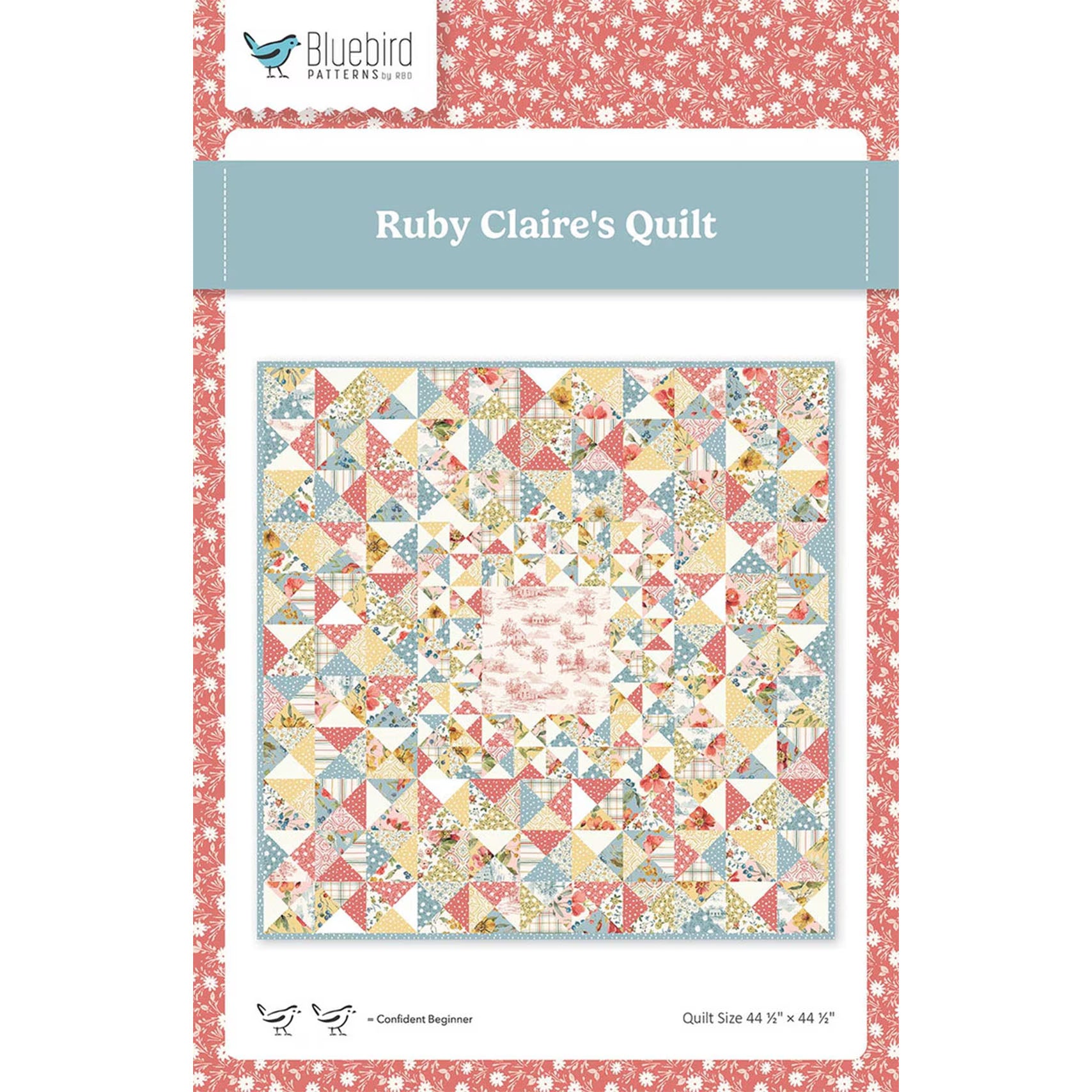 Packaging of 'Ruby Claire's Quilt' with quilt design on a white background