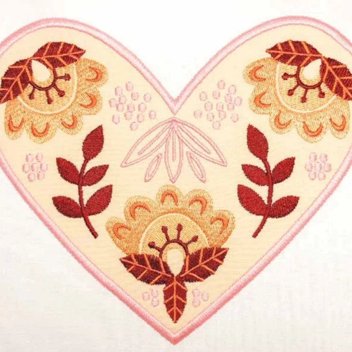 BOHO Heart Machine Embroidery Pattern