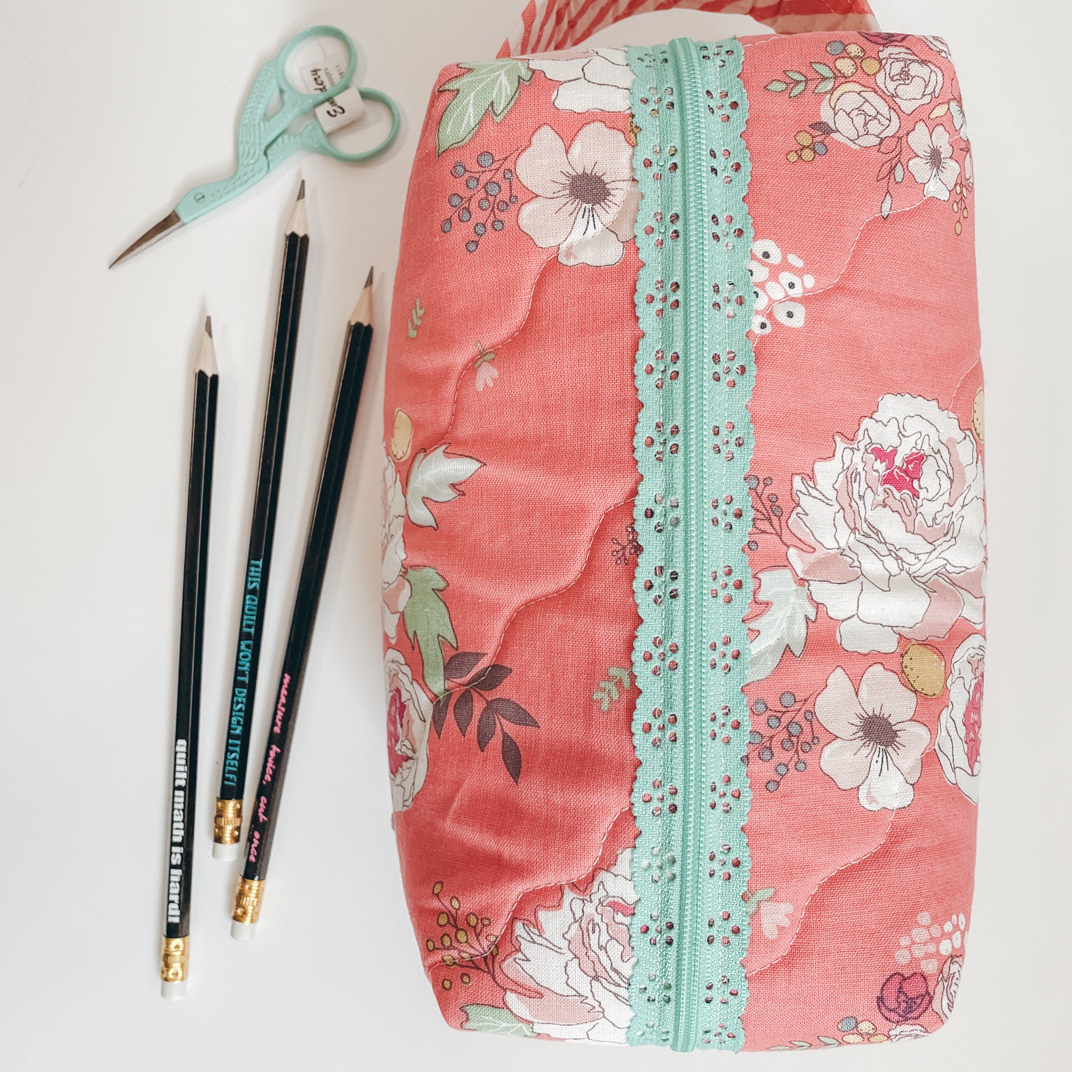 Boxy Tote with Lace Zipper