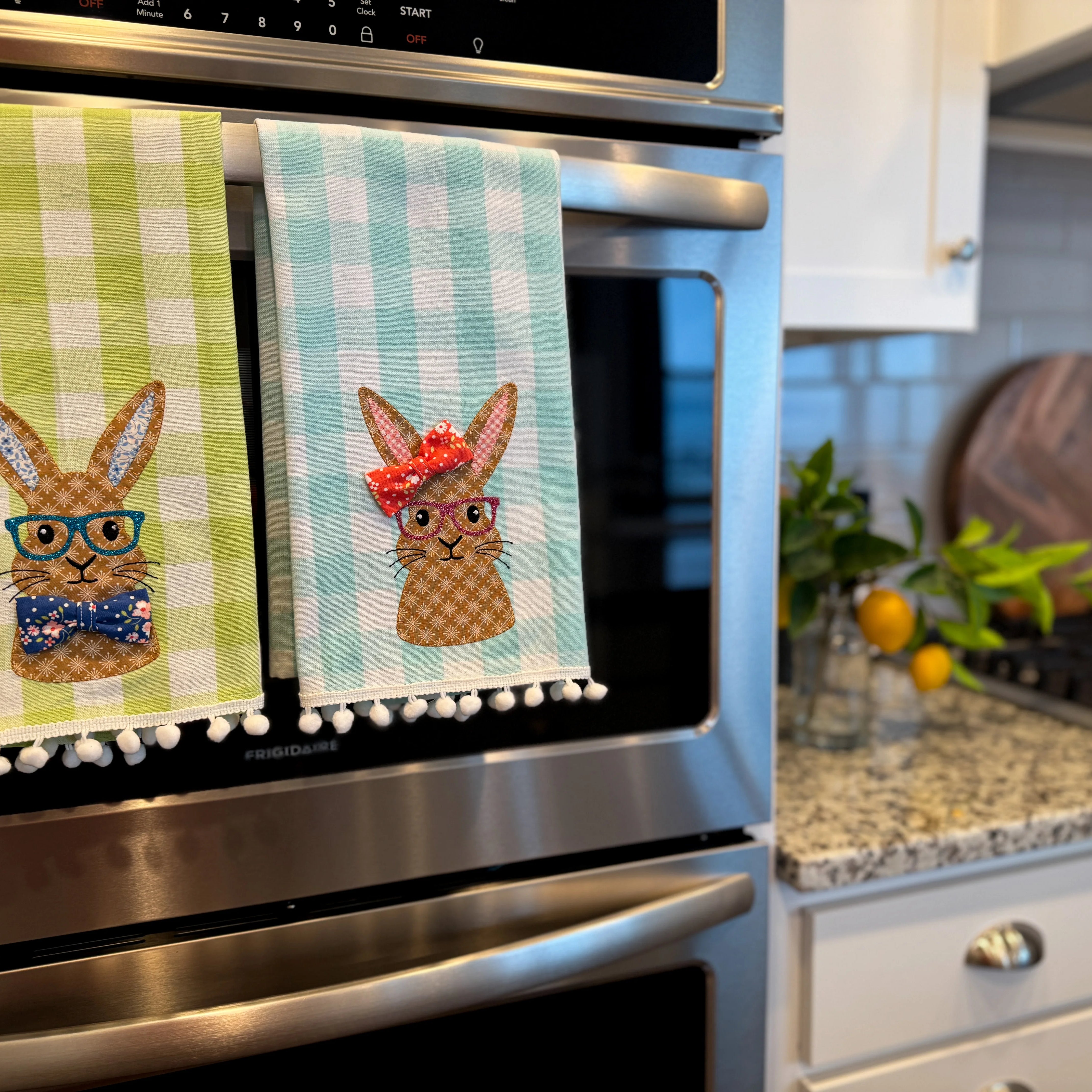 Mr. & Mrs. Bunny Towels Downloadable Pattern