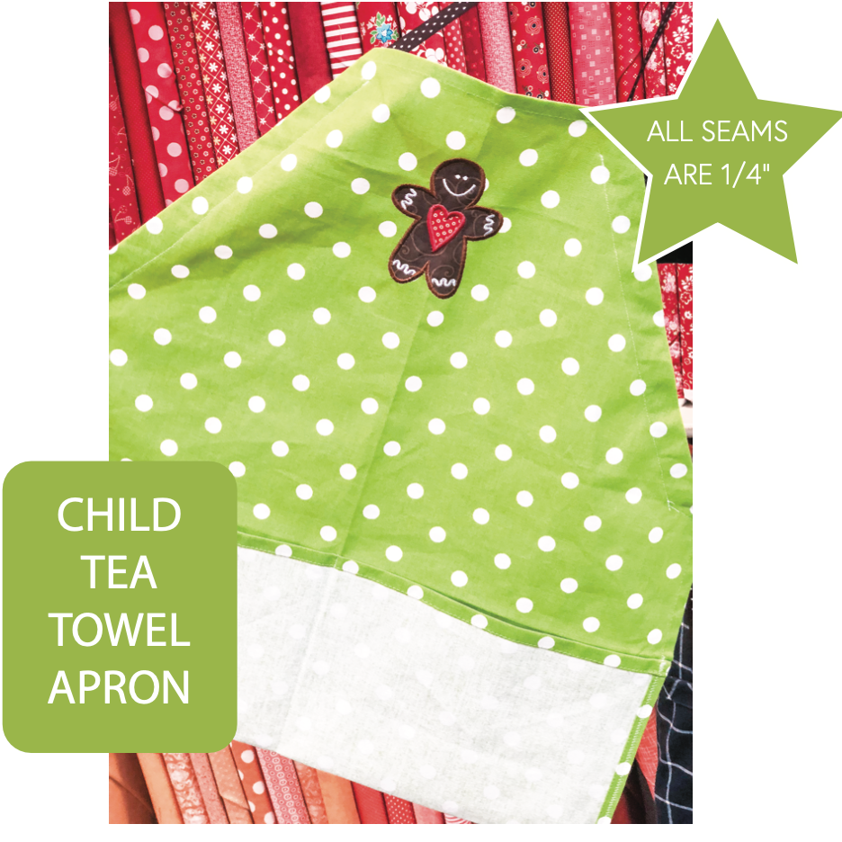 “What's Cookin’, Good Lookin’?” Child Tea Towel Apron (Downloadable Pattern)