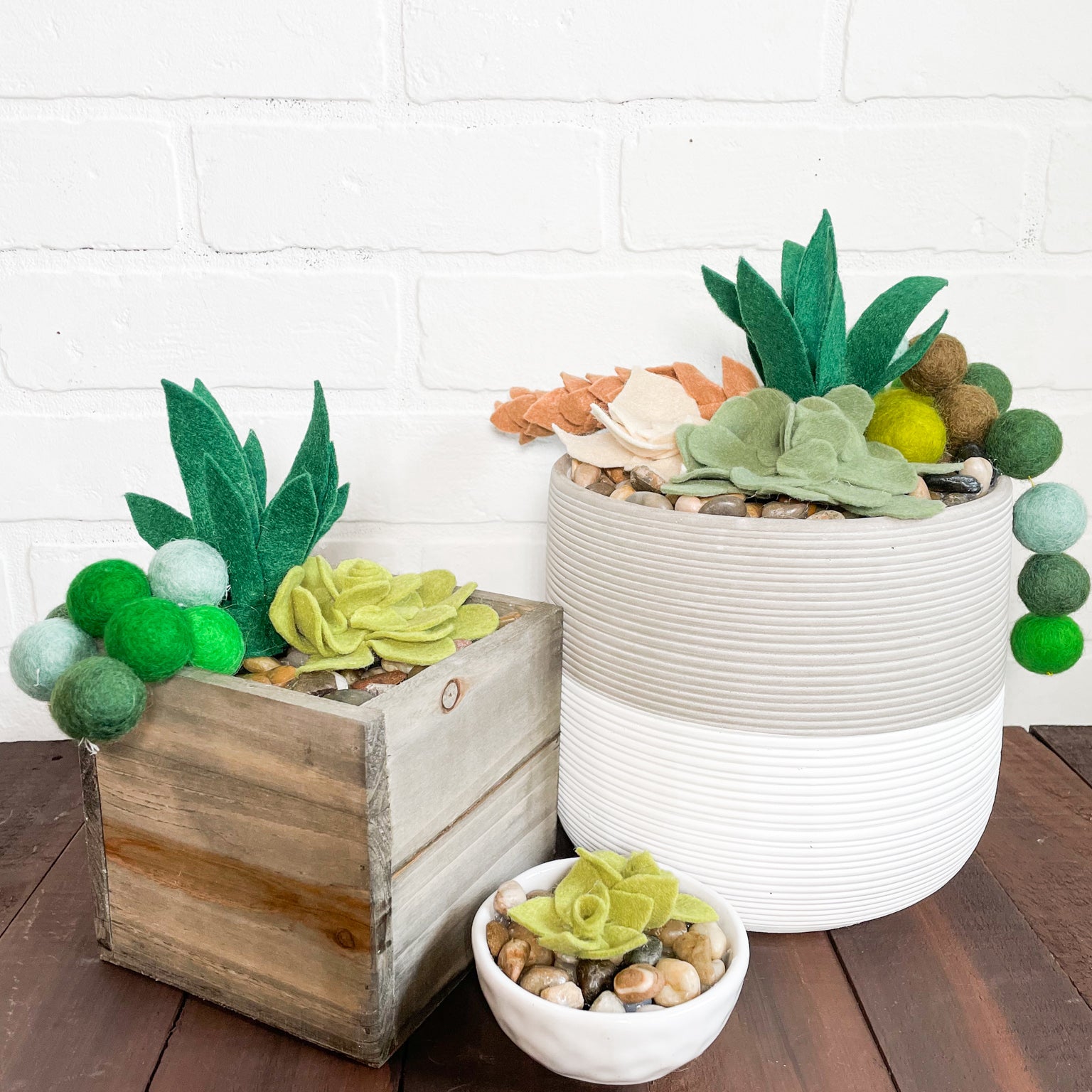 DIY Felt Succulents No Sew Project