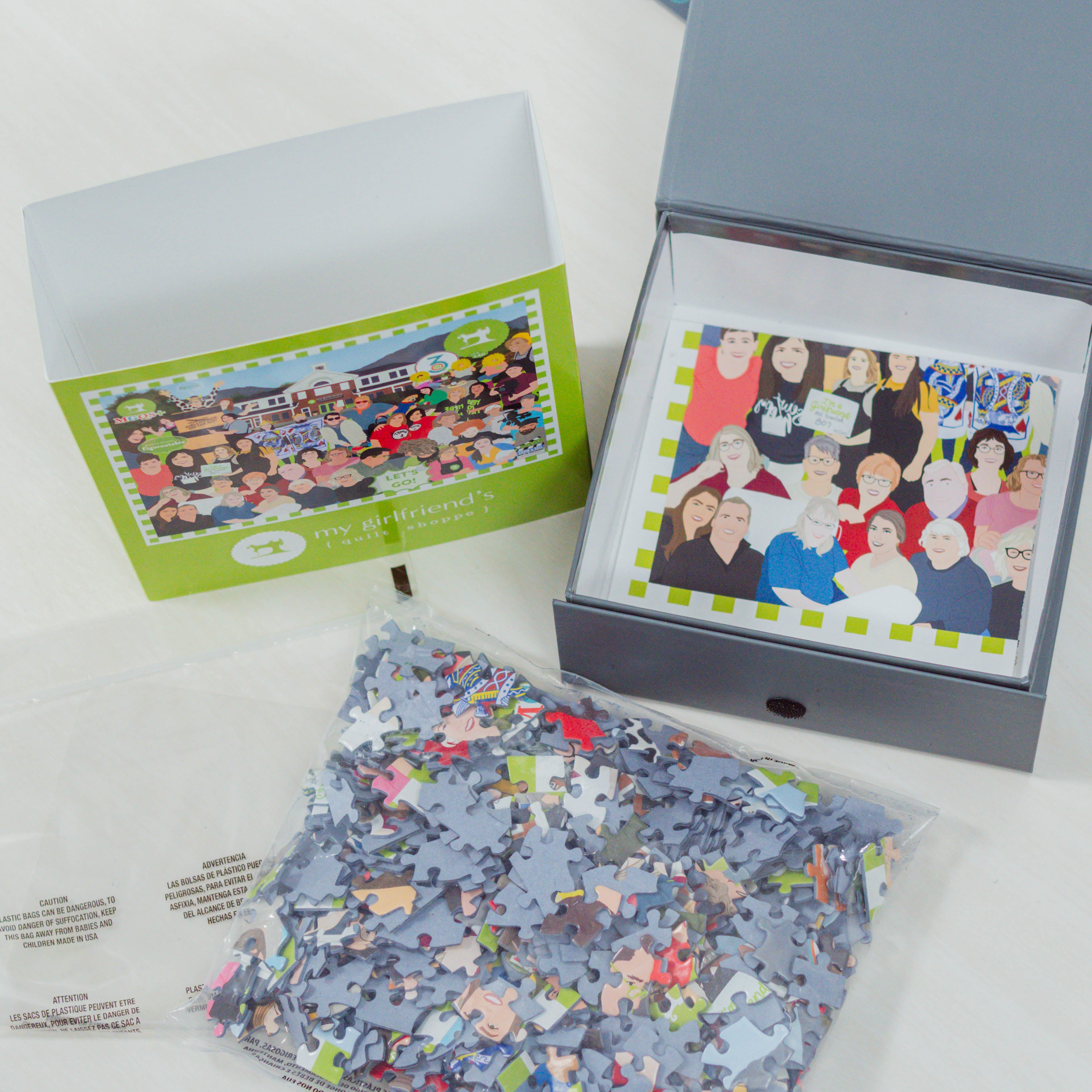 "Going to My Girlfriends" Puzzle open box