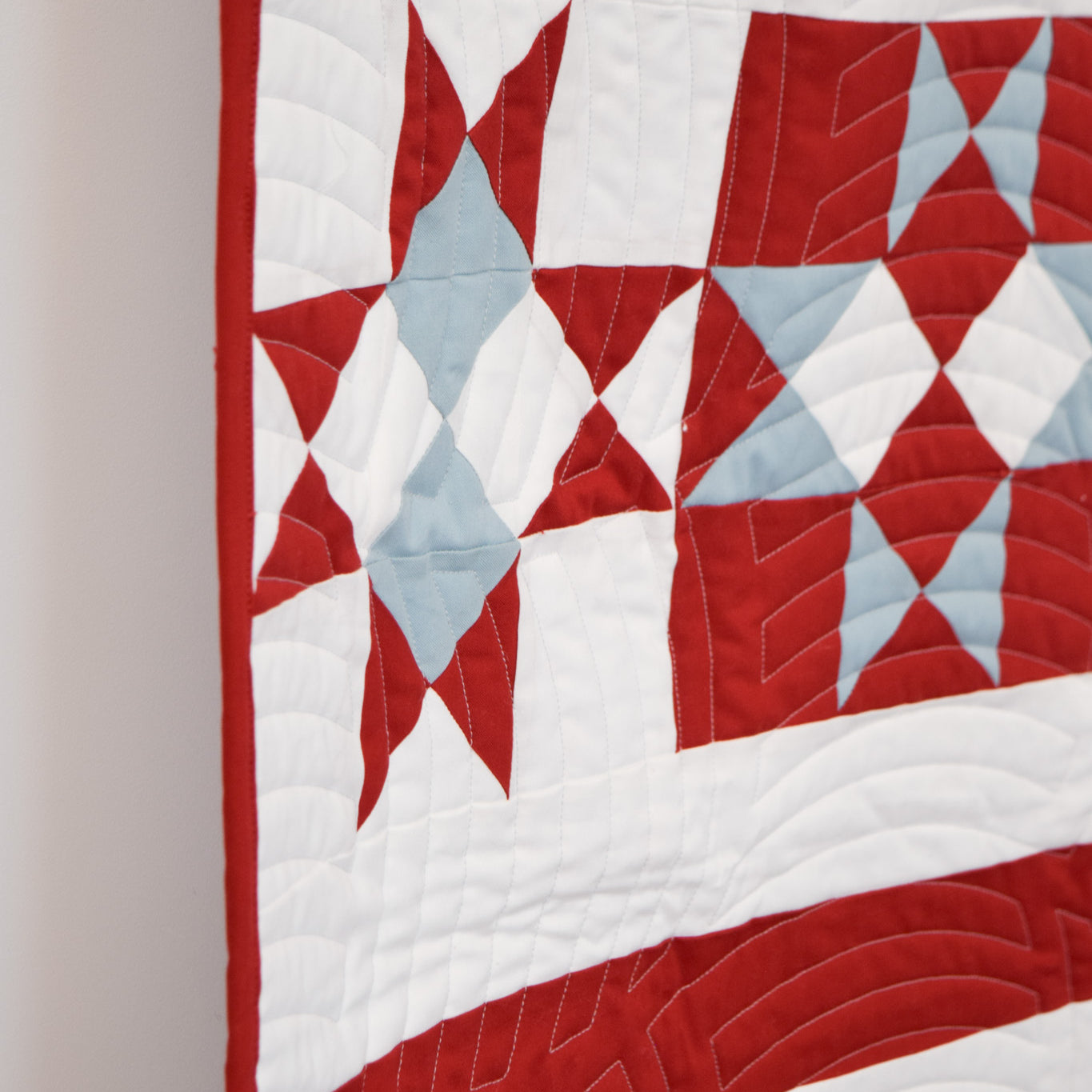 Patriotic Stars Quilt Close up stars