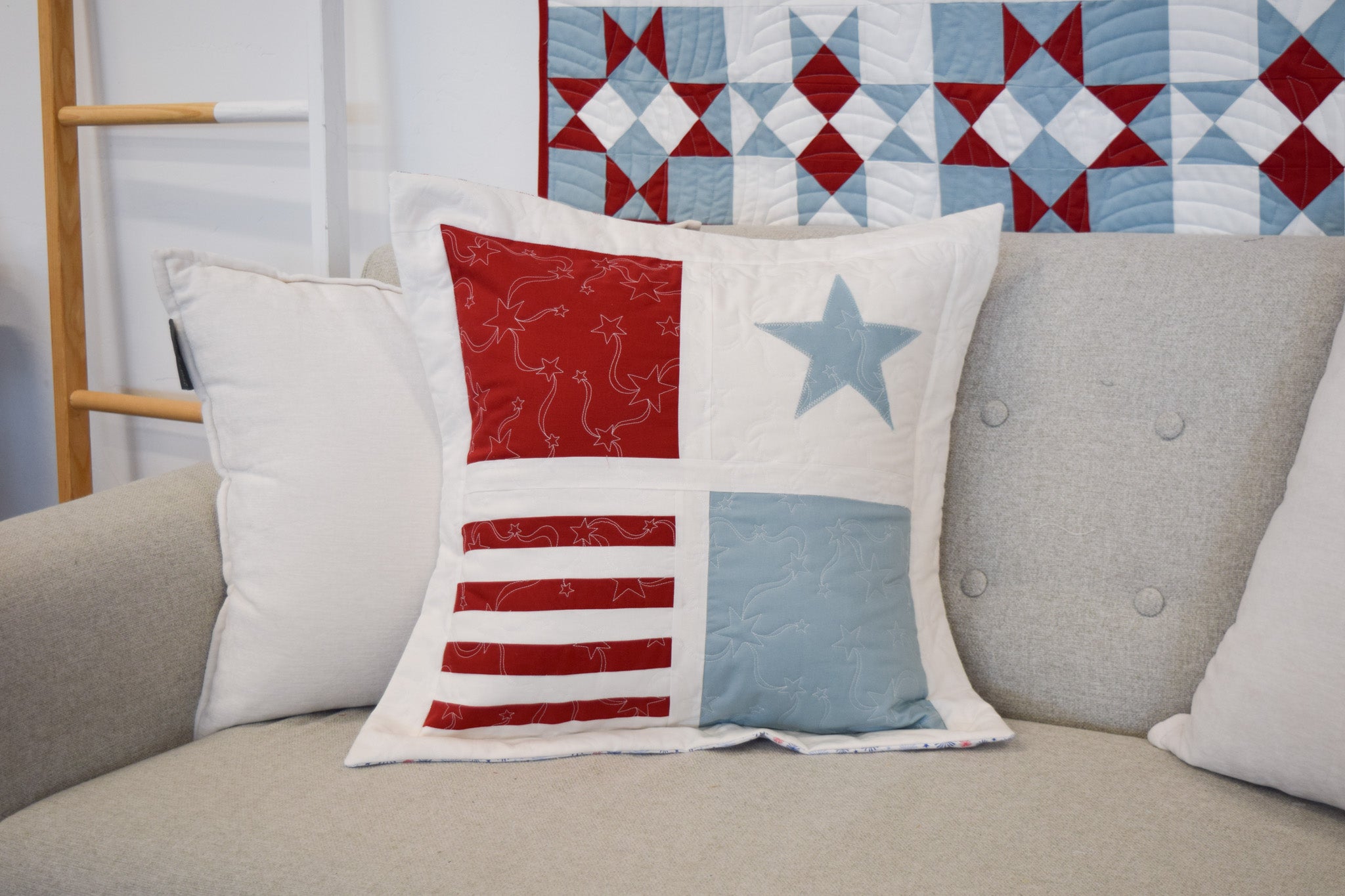 Patriotic Porch Pillow.