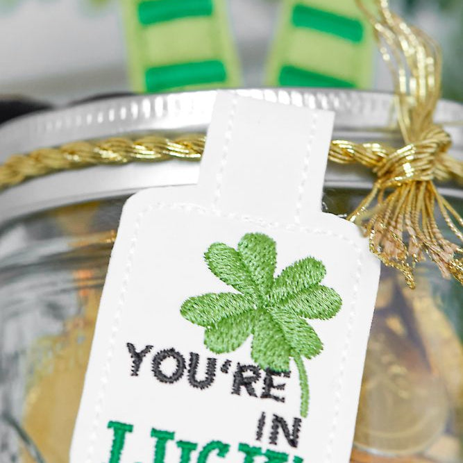 Kimberbell Embroidery Club - February 2024: Pot O' Gold Jar Topper & Gift Tag