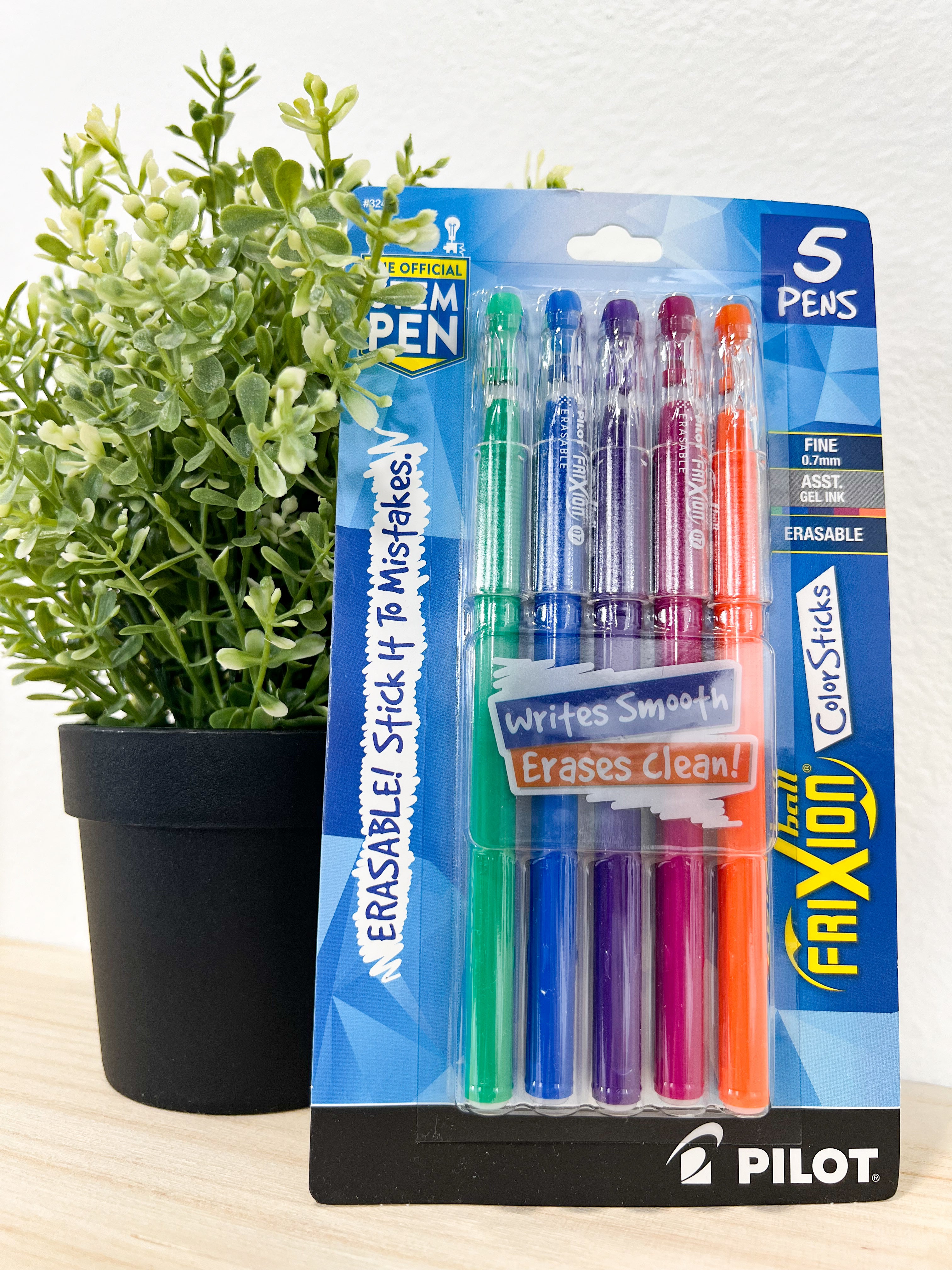 FriXion Ball Color Sticks Assortment - Hunter Green, Blue Purple, Magenta, Orange