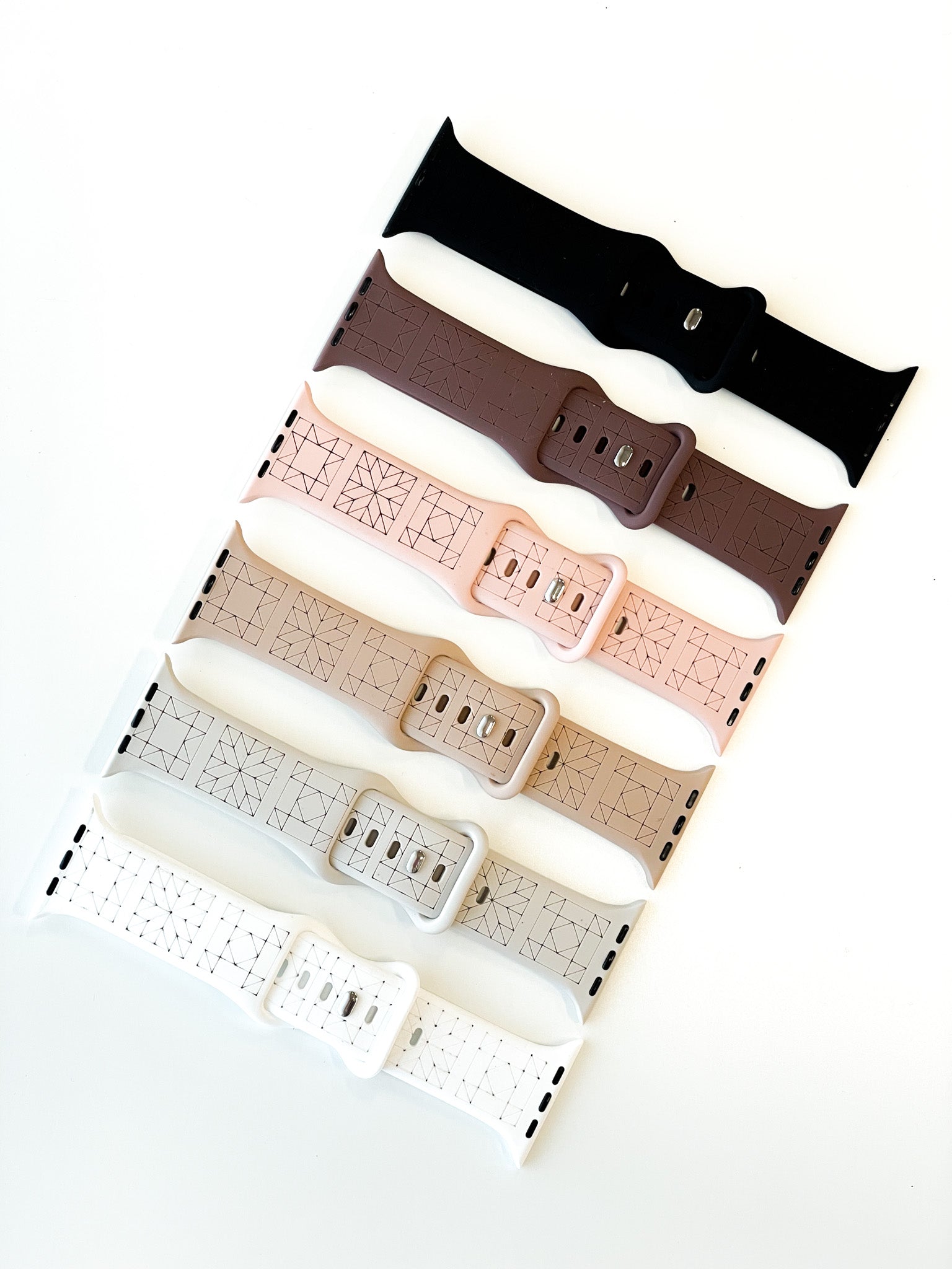 MGQS Large Watch Band - Quilt Block - Chestnut