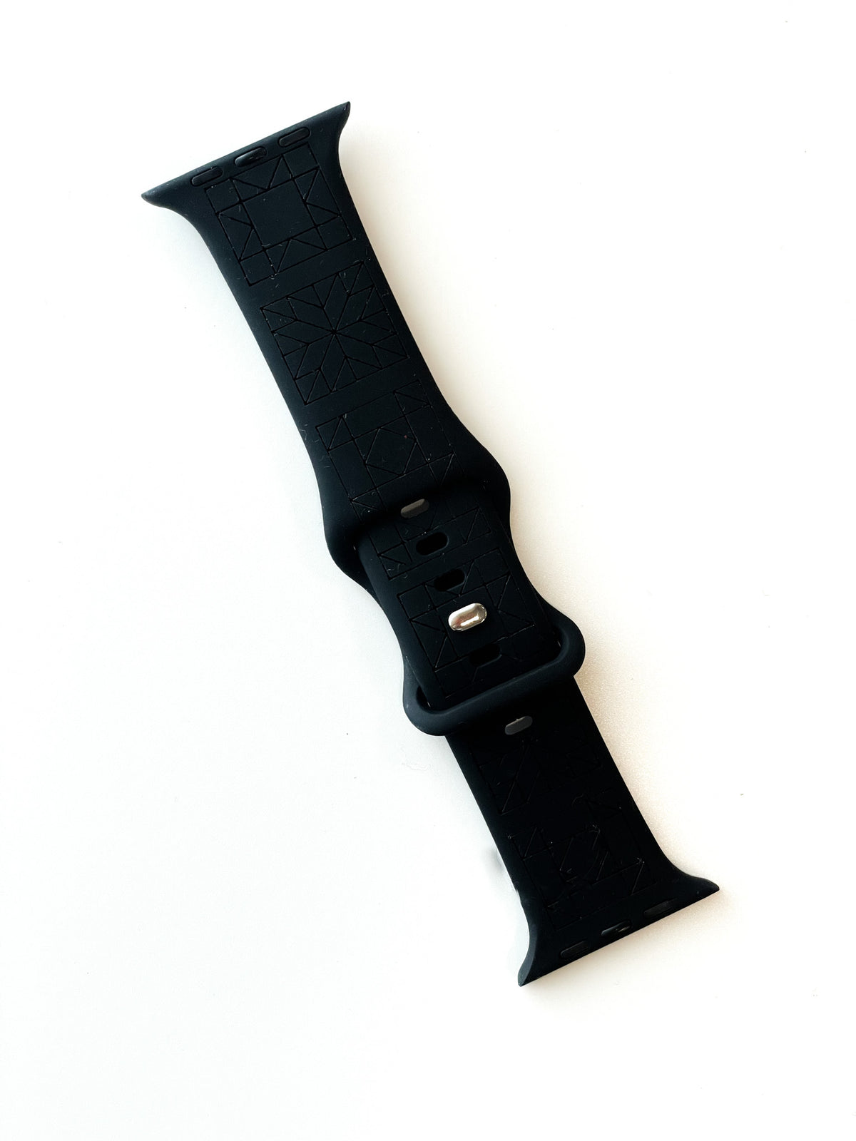 MGQS Large Watch Band - Quilt Block - Black
