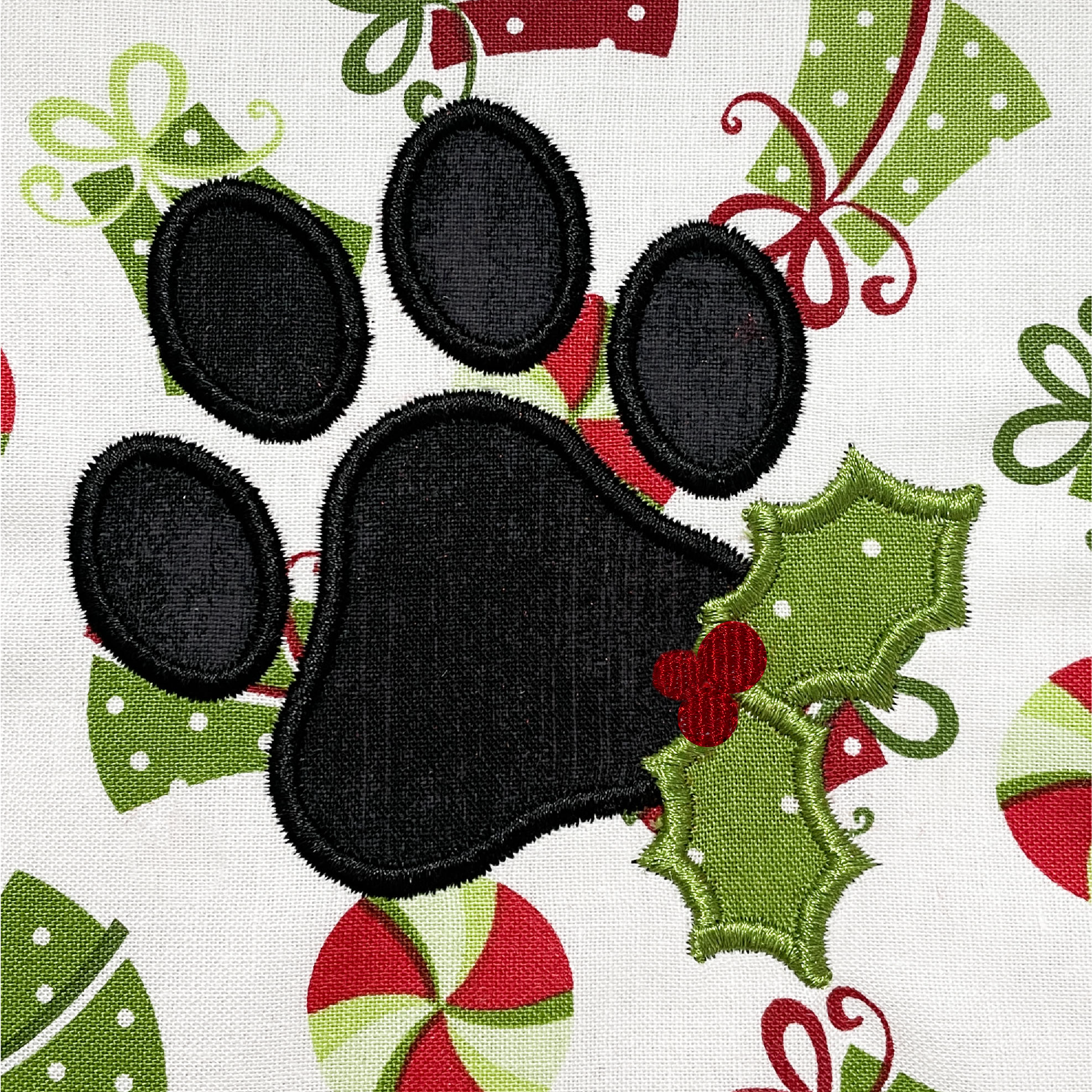 Christmas Paw Machine Embroidery Design