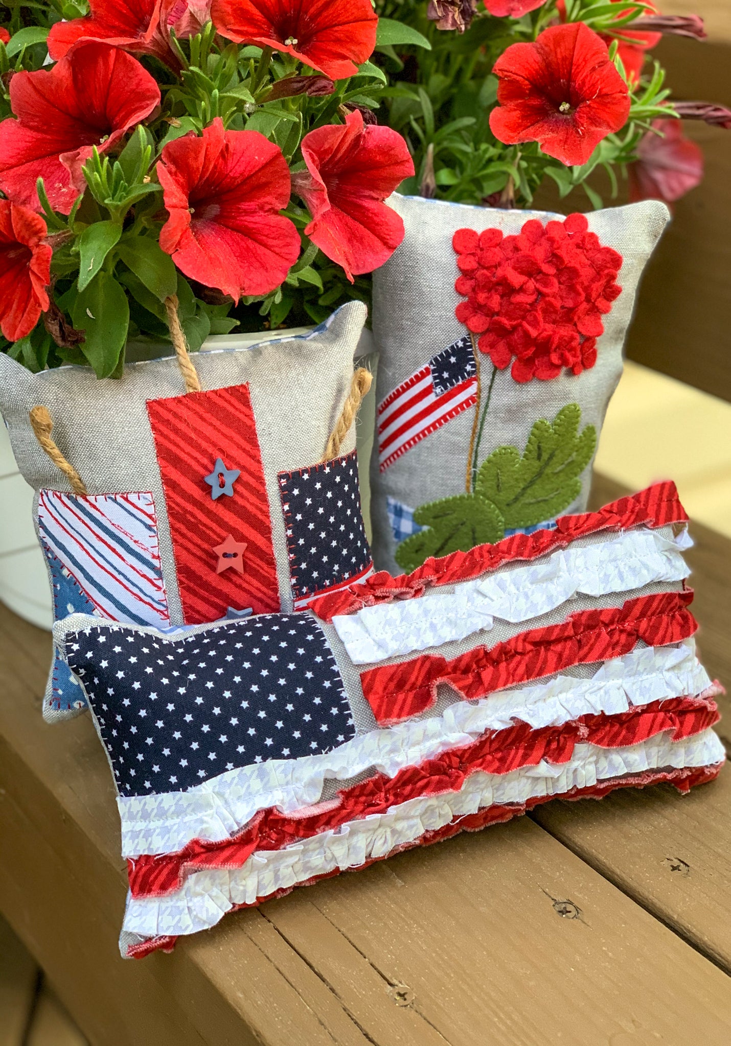 Forever Red, White & Blue Mini Bowl Filler Pillows
