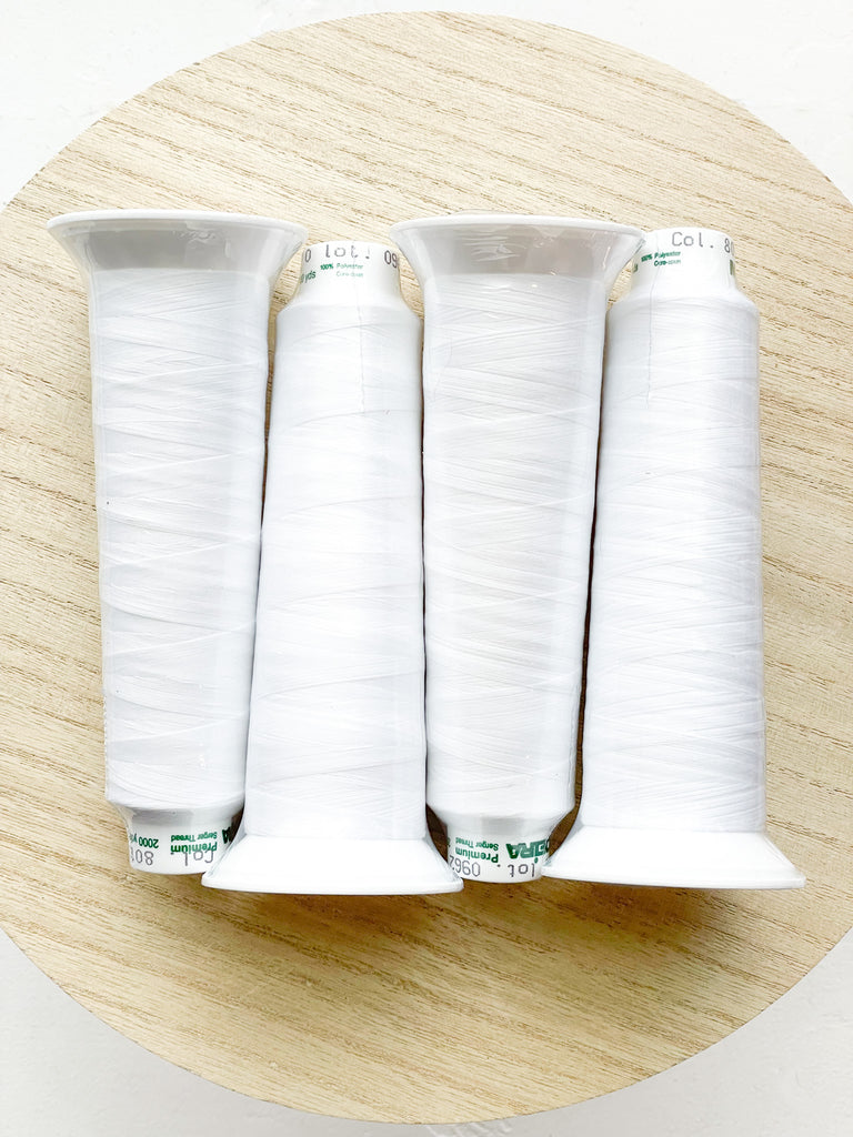 Madeira Serger Thread, White Bundle 4 pack