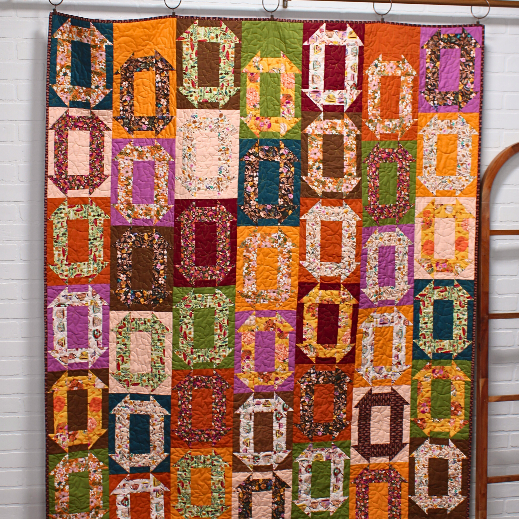 churndash patterned quilt