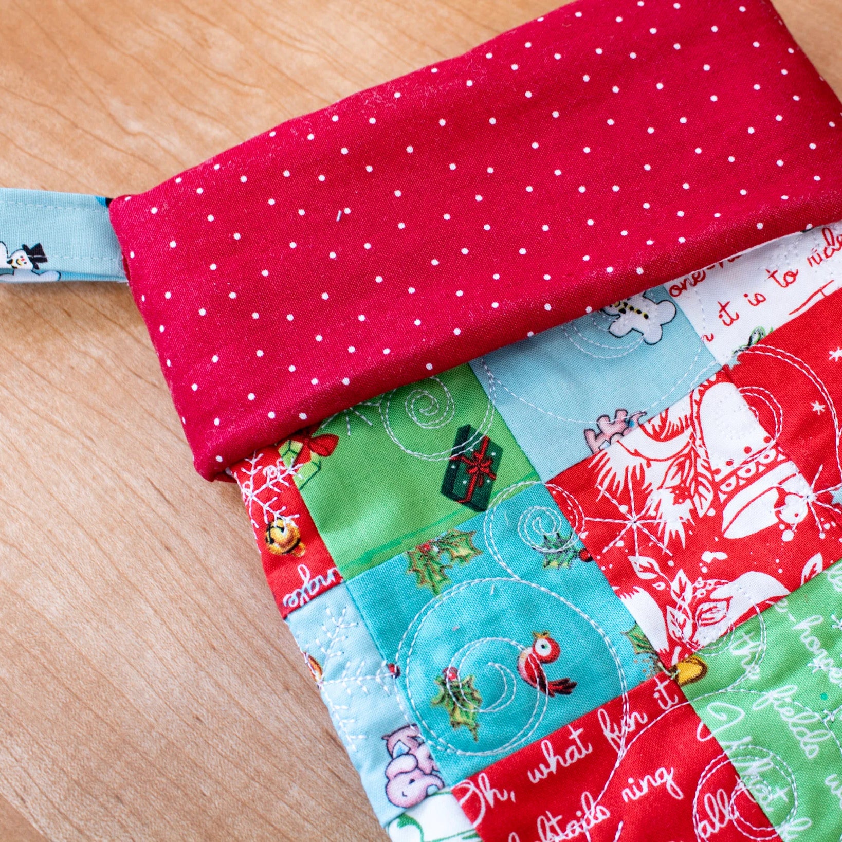 Patchwork Christmas Stocking-