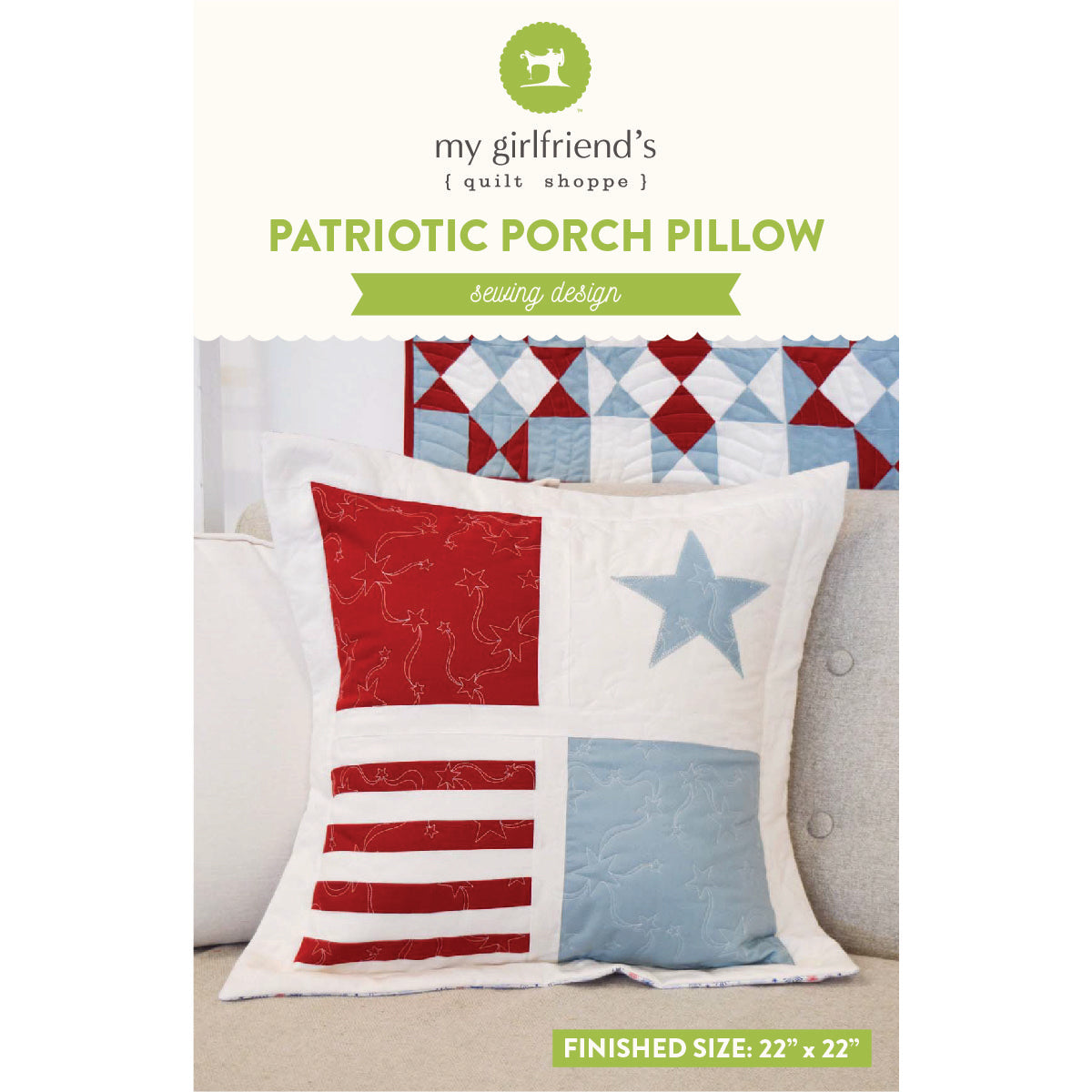 Patriotic Porch Pillow (Downloadable Pattern)