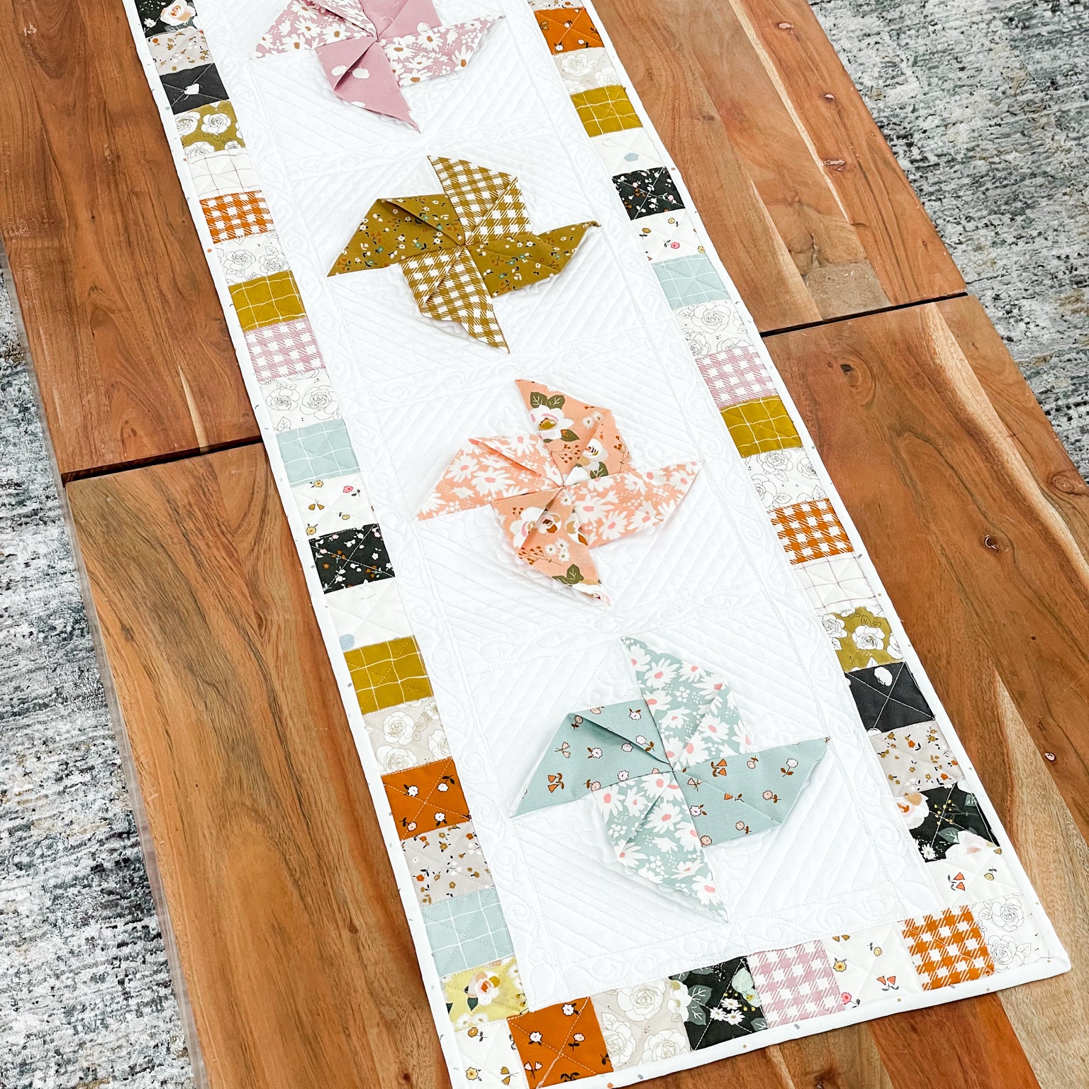 Playful Pinwheels Table Runner