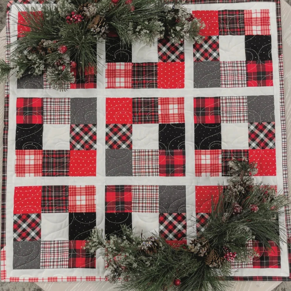 Scrappy Plaid Table Topper (Downloadable Pattern)