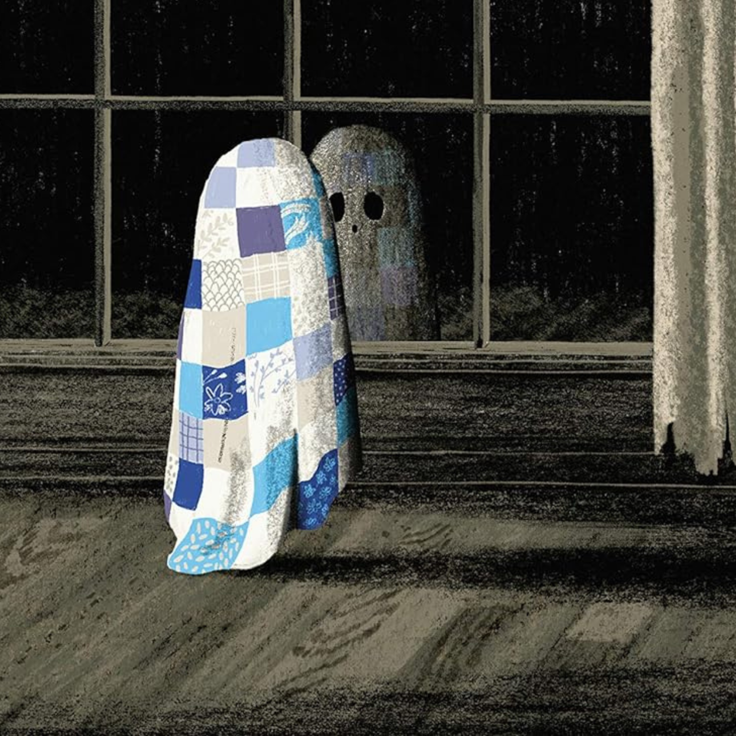 Scrappy Ghost Quilt