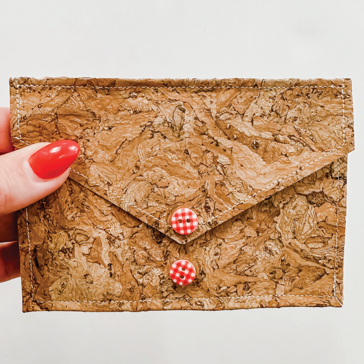 Buttons & Cork Envelope