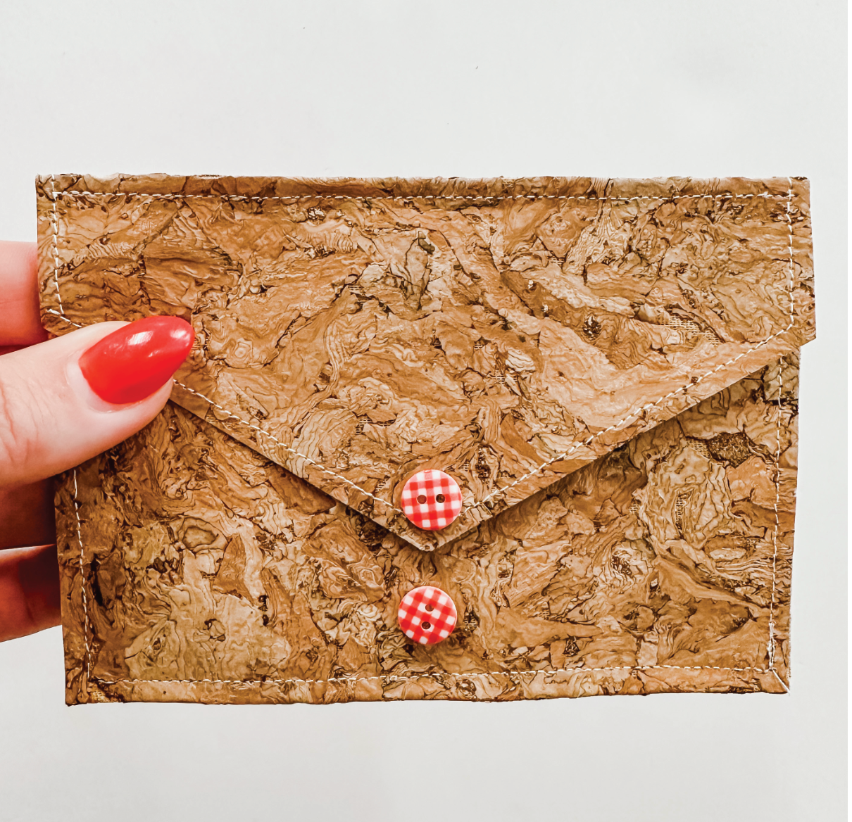 Buttons & Cork Envelope