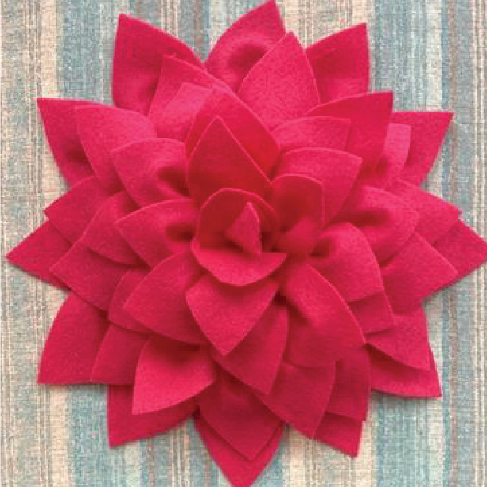Stretched Canvas Felt Flower