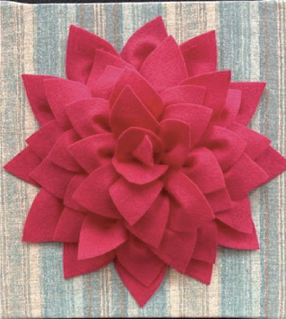 Stretched Canvas Felt Flower