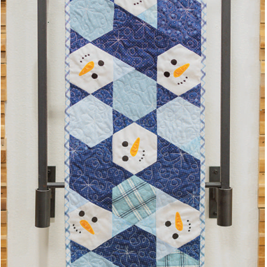 Hexi Snowman Table Runner Pattern