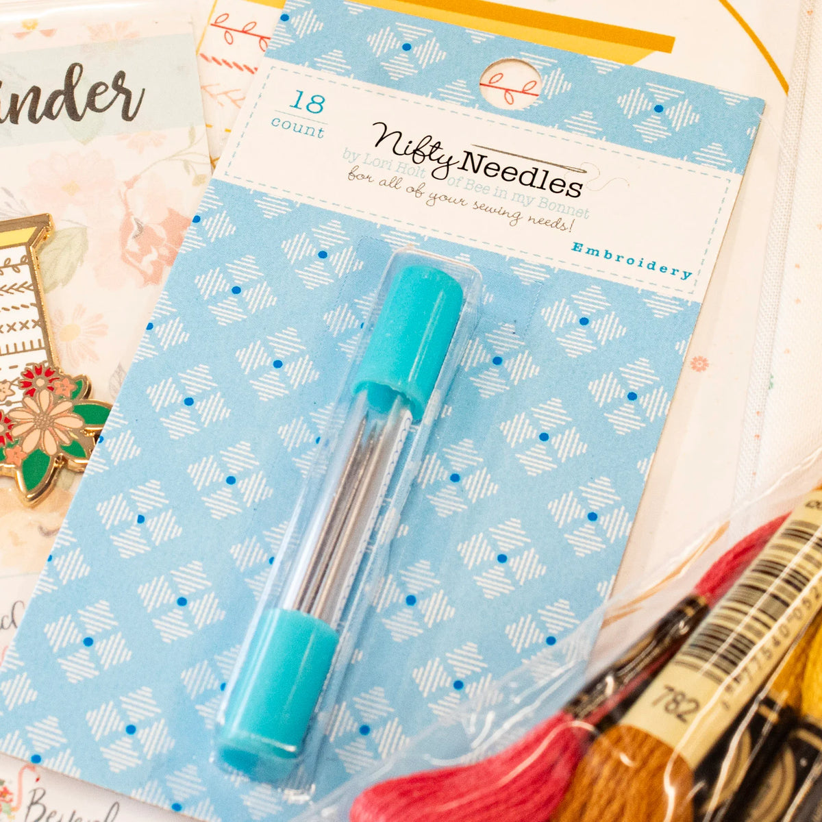 Stitchy Spool Embroidery Kit needle case