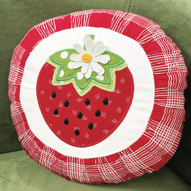 Strawberry Circle Applique