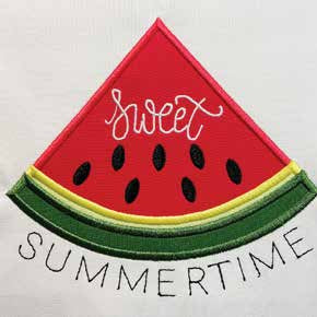 Sweet Summertime Machine Embroidery Design