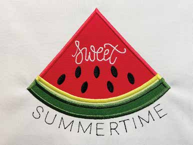 Sweet Summertime Machine Embroidery Design