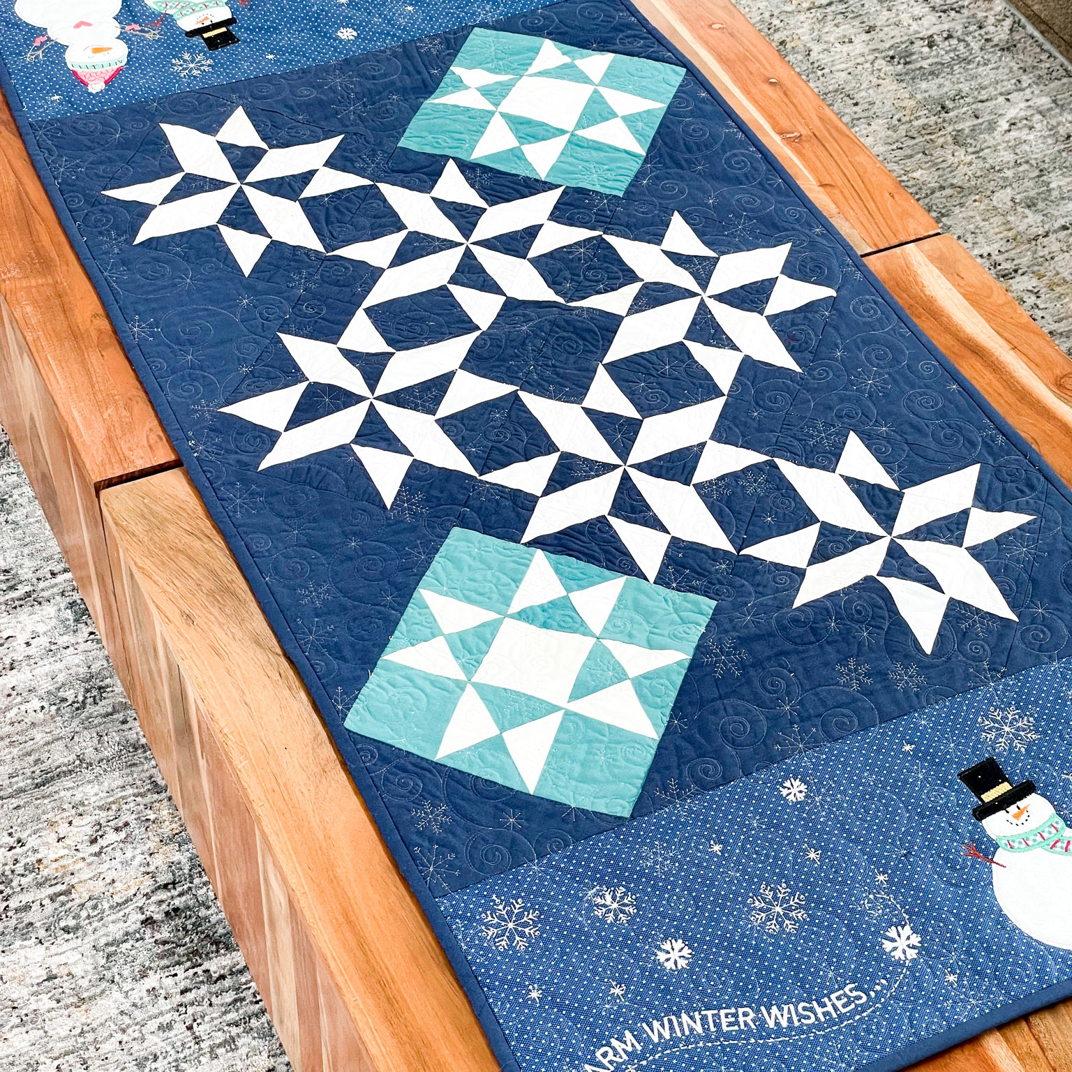 Warm Winter Wishes Table Runner: Sewing Version