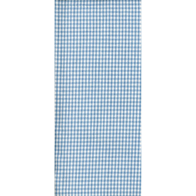 Blue and white checkered towel on a white background