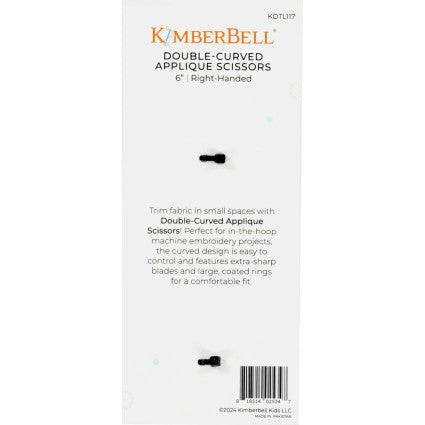 Kimberbell Double Curved Applique Scissors package back