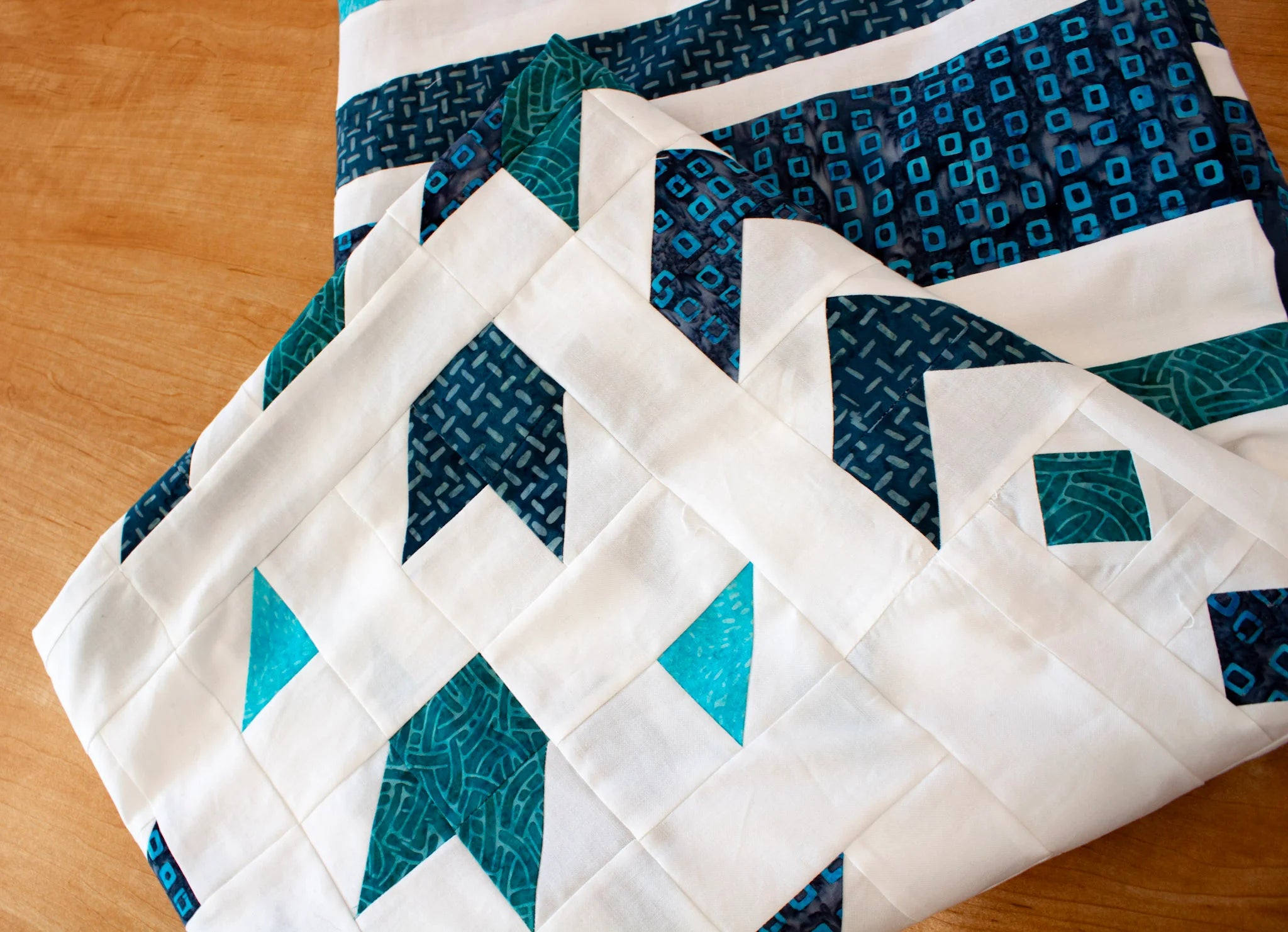 Nordic Frost Quilt folded