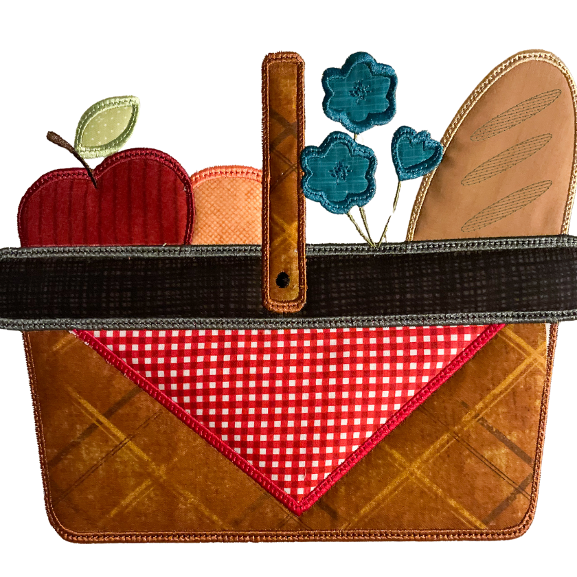 Picnic Basket Sewing and Embroidery Design (Downloadable)
