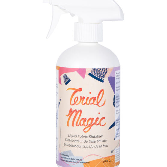 Terial Magic fabric stabilizer bottle with spraying cap.