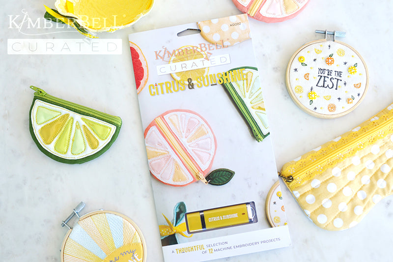 Citrus and Sunshine Machine Embroidery USB