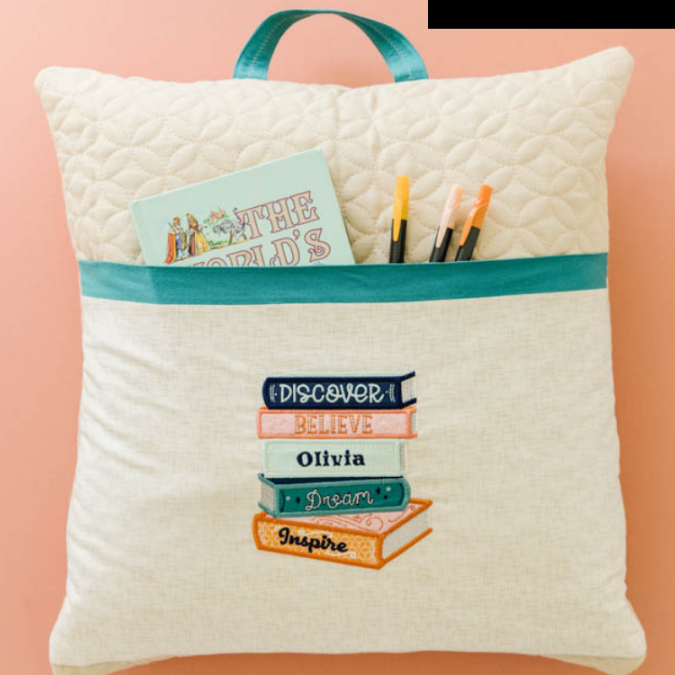 Kimberbell Embroidery Club Design Only: Storybook Pocket Pillow