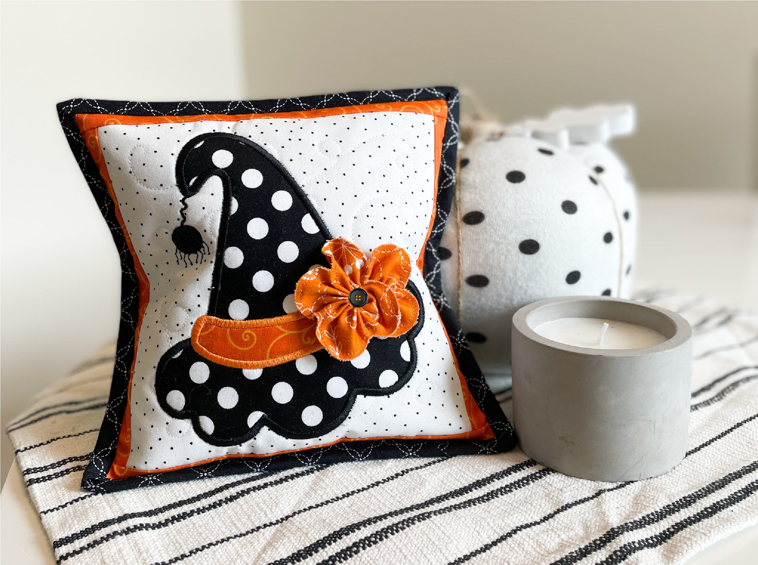 Bewitched Mini Pillow Machine Embroidery