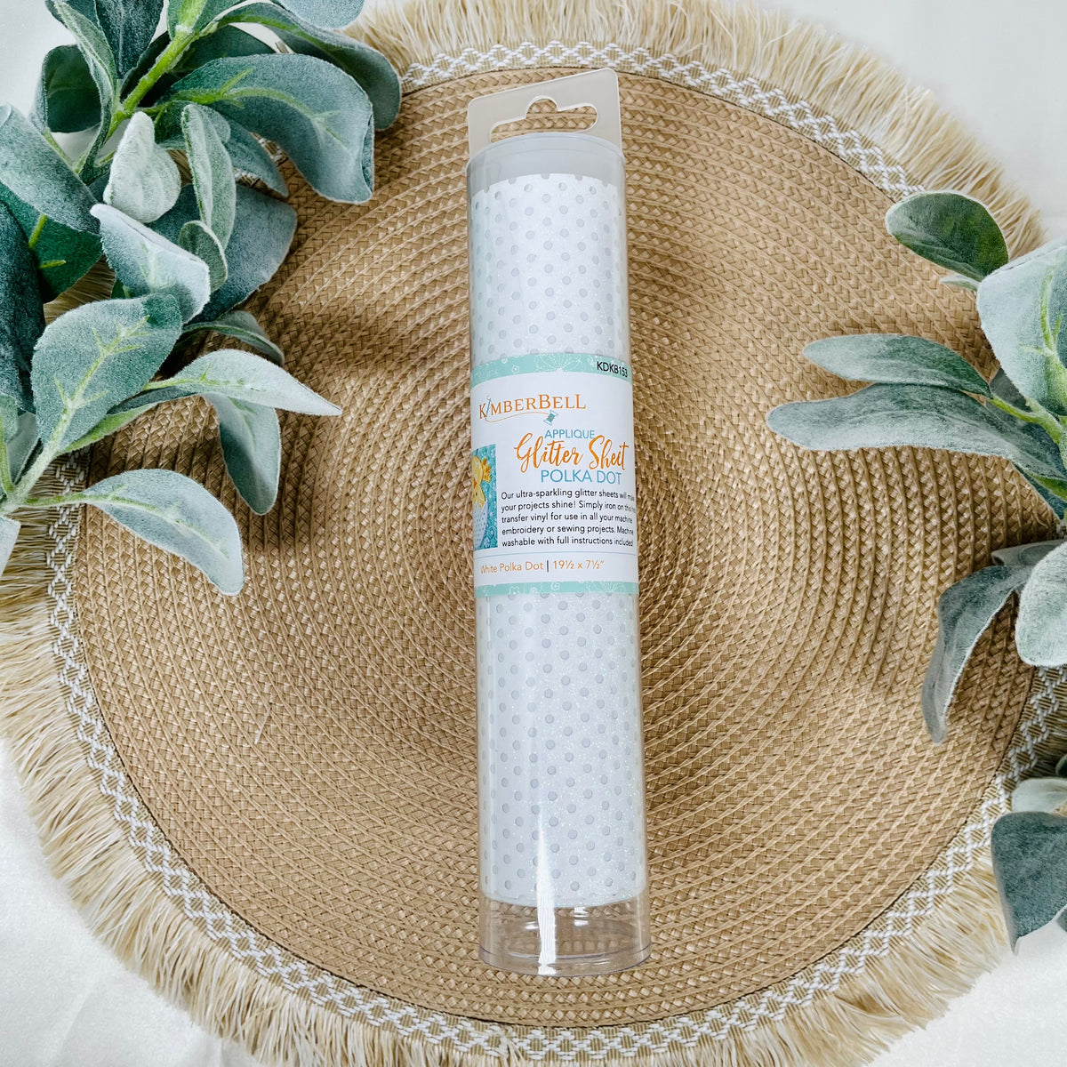 Kimberbell Applique Glitter Sheets White Polka Dot My Girlfriend's