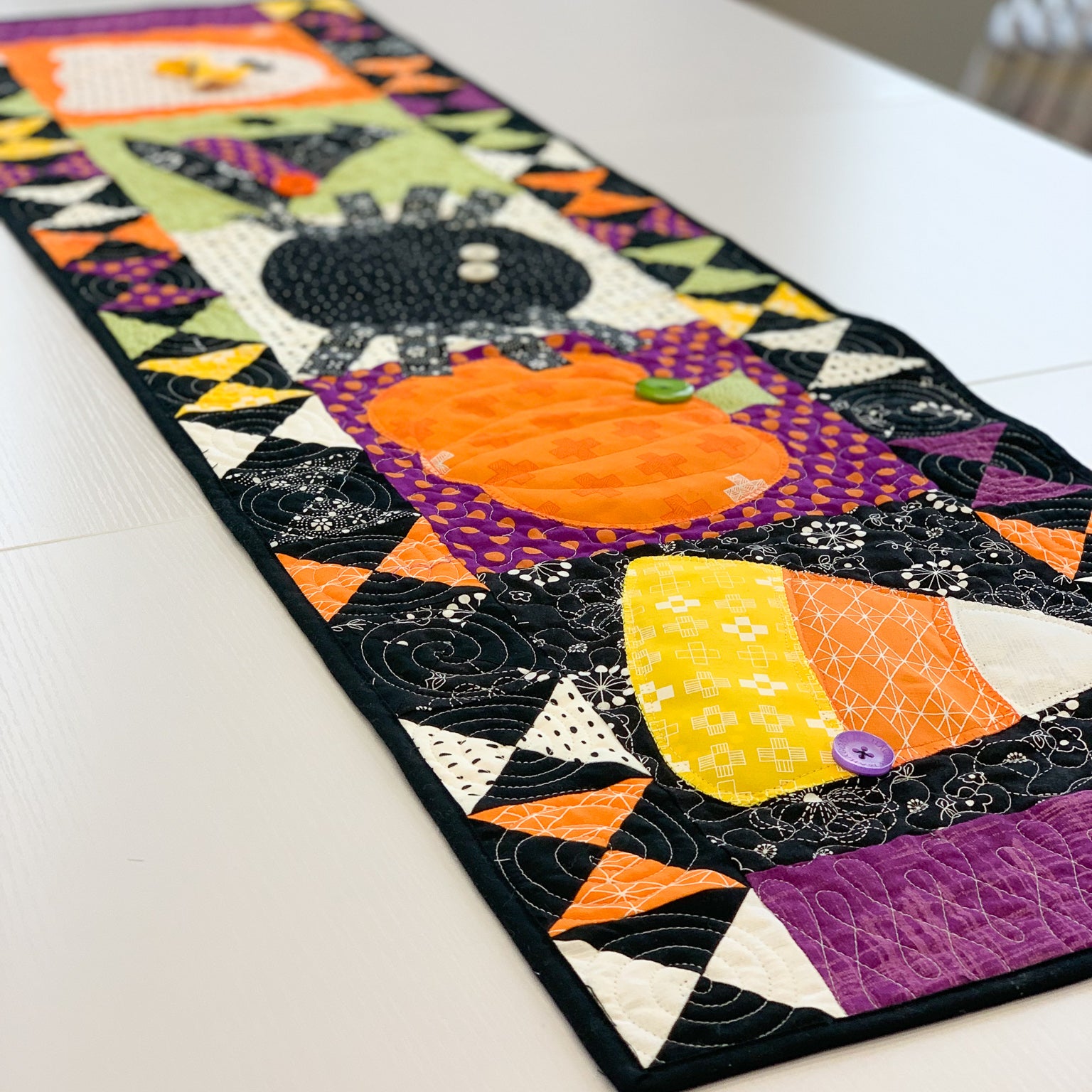 Halloween Around the Block Table Runner