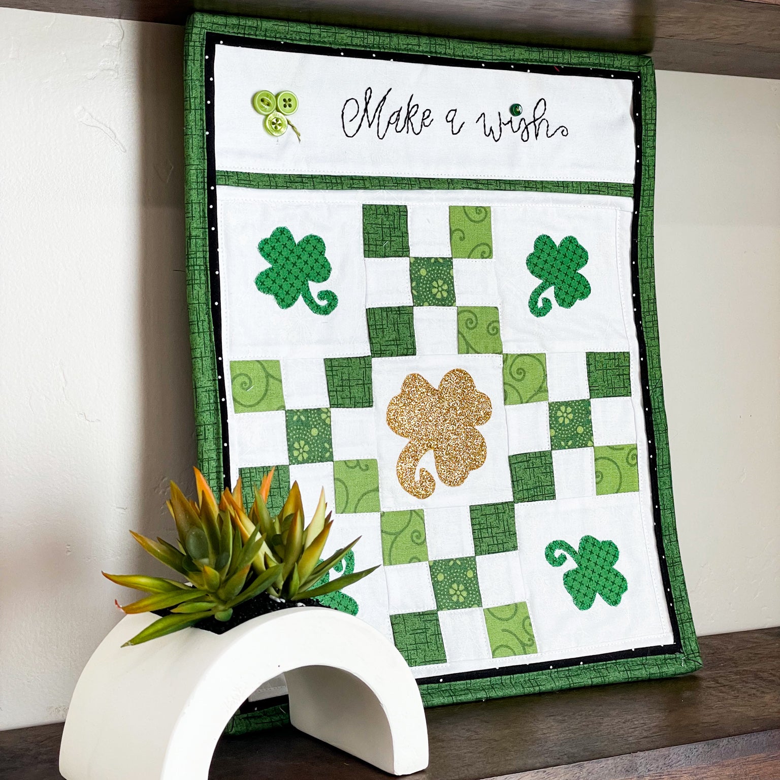 green St. Patrick quilt